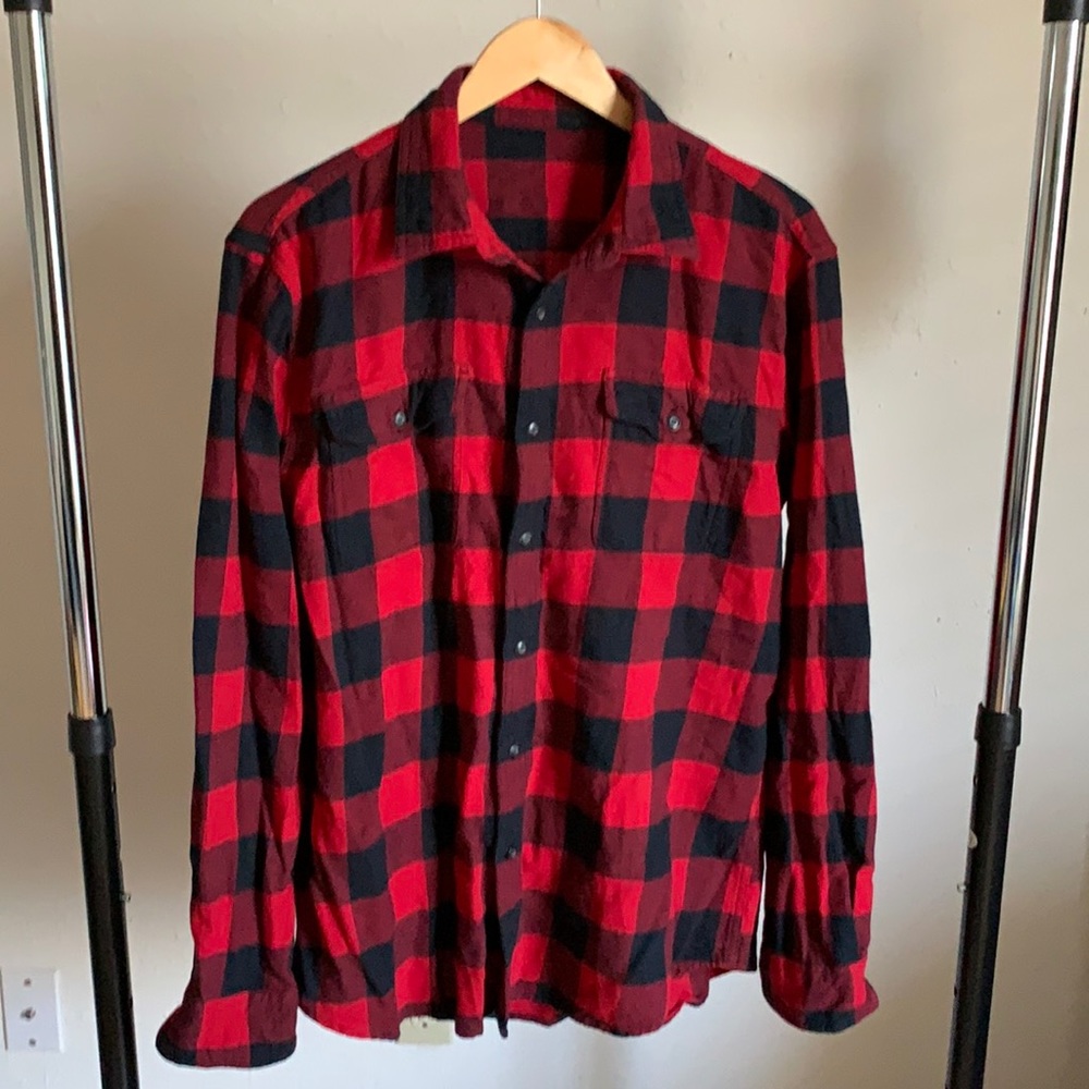 MENS RED PLAID FLANNEL